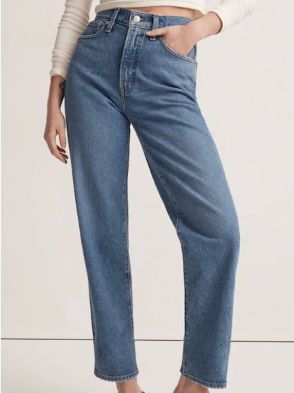 Madewell Perfect Vintage Straight Jean in Earlwood Wash